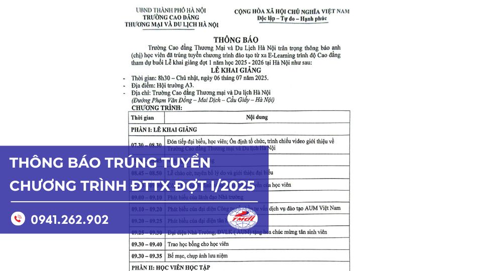 Thông báo Quyết định công nhận thí sinh trúng tuyển nhập học đợt 1 – 2 năm 2025